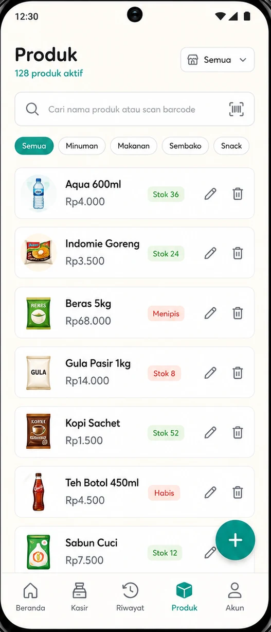 Halaman produk WarKas